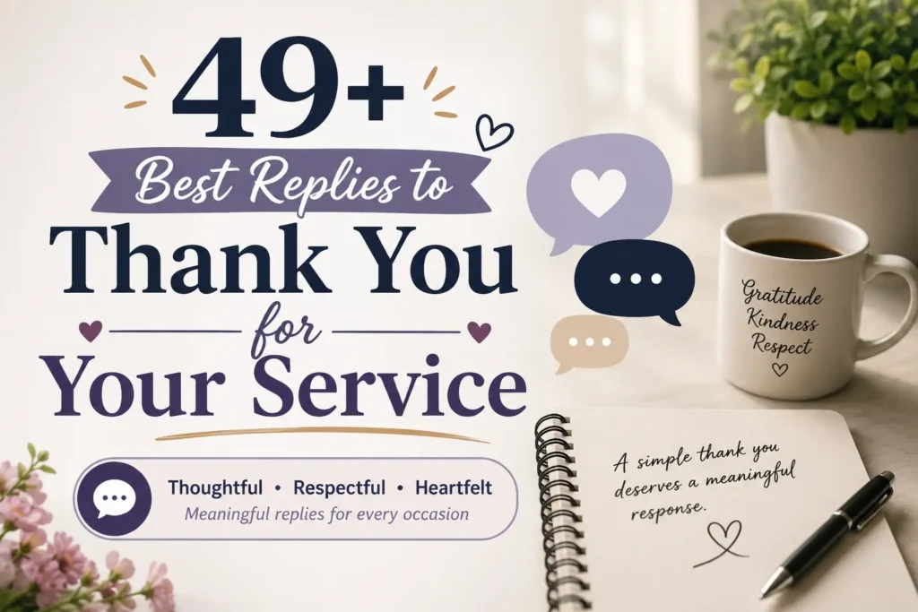 best replies to thank you for your service