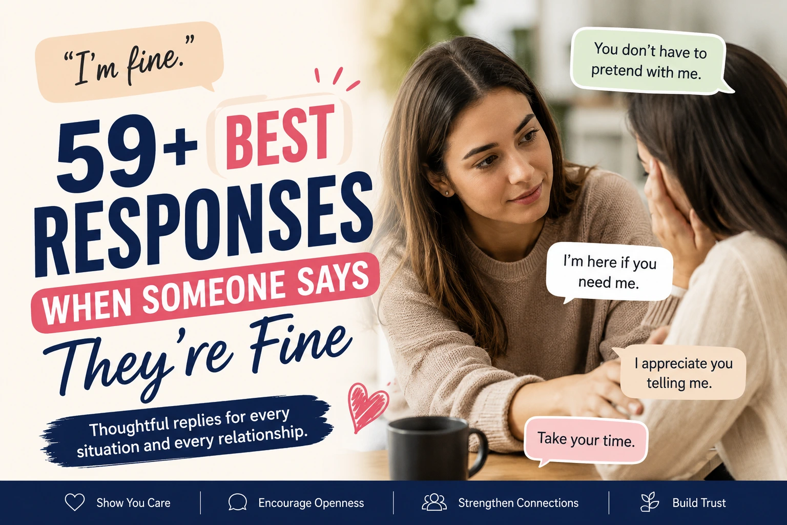 best responses when someone says theyre fine