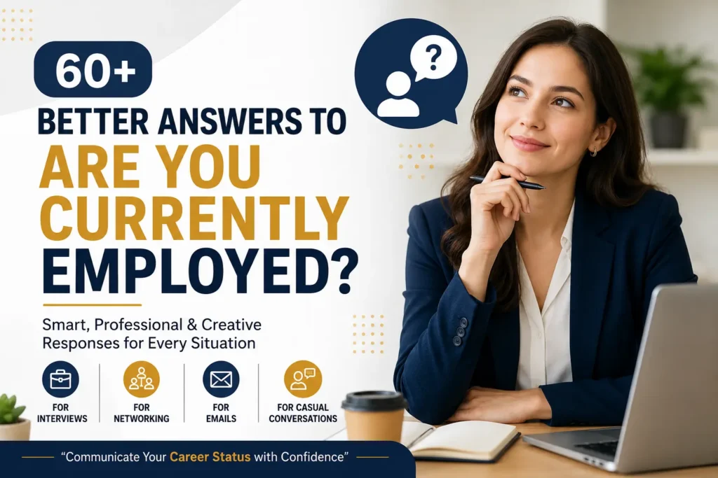 better answers to are you currently employed