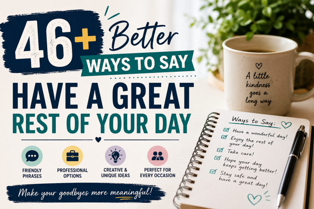 better ways to say have a great rest of your day