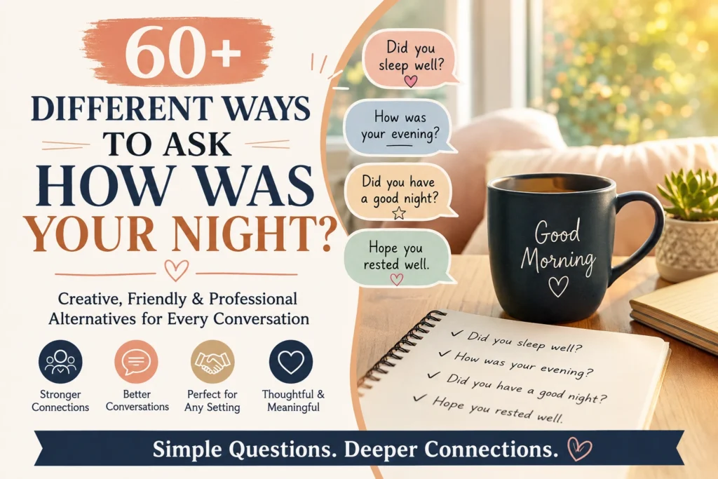 different ways to ask how was your night