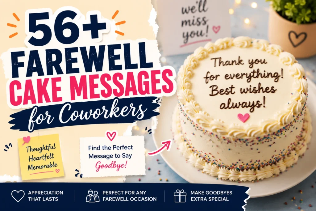 farewell cake messages for coworkers
