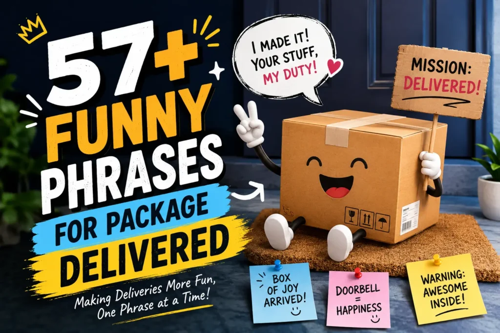 funny phrases for package delivered