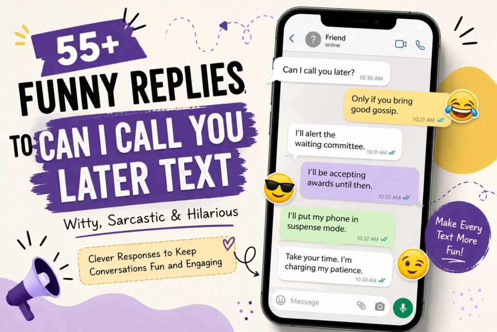 funny replies to can i call you later text