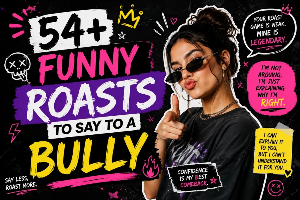 funny roasts to say to a bully