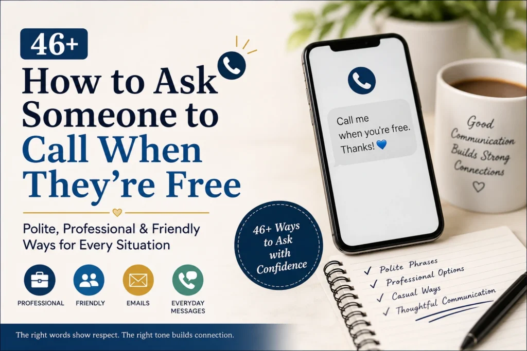 how to ask someone to call when theyre free