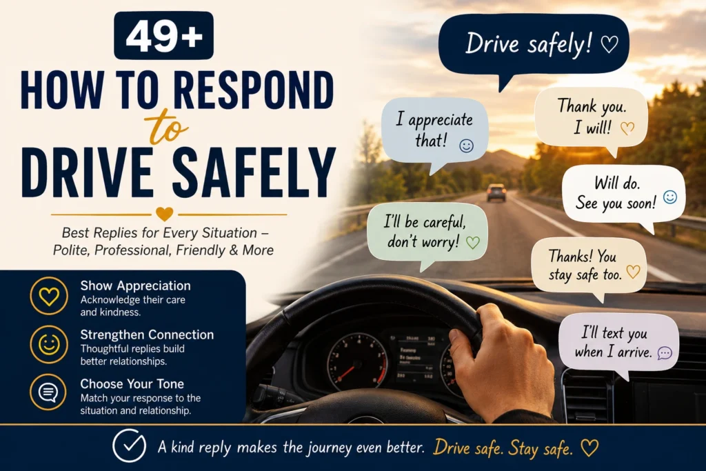 how to respond to drive safely