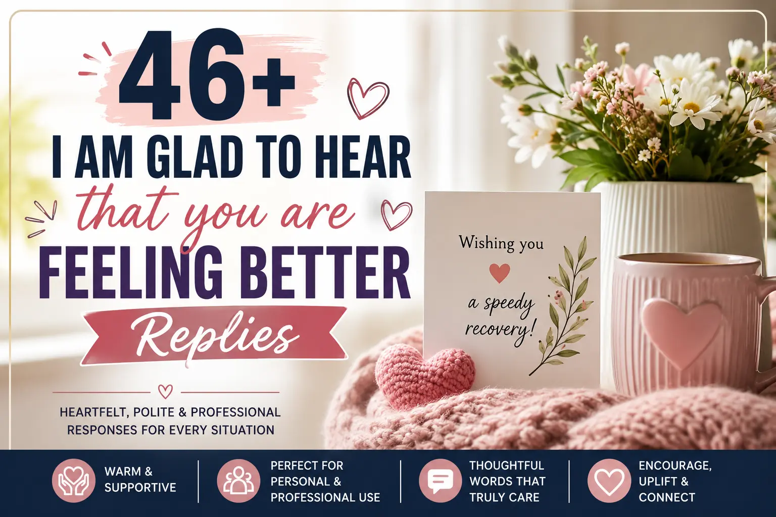 i am glad to hear that you are feeling better replies