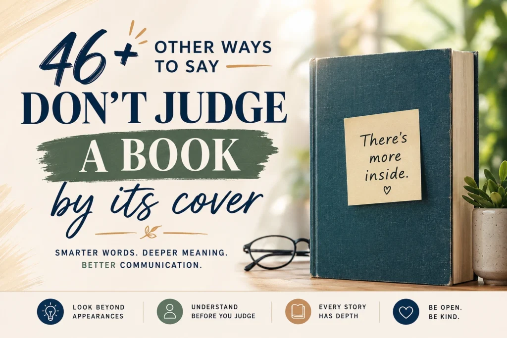 other ways to say dont judge a book by its cover