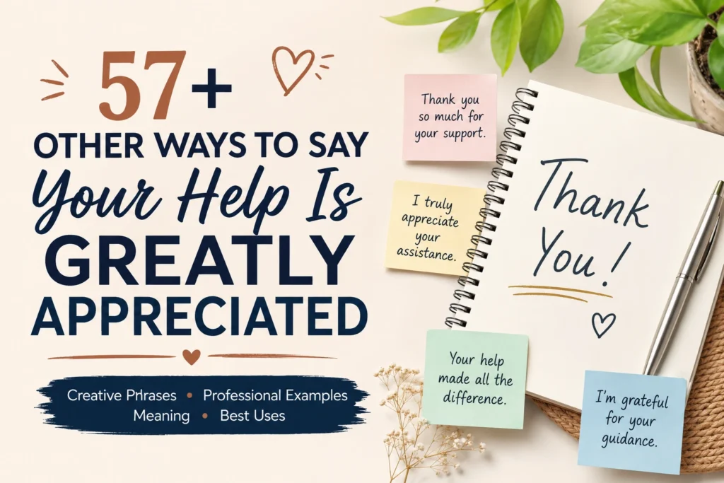 other ways to say your help is greatly appreciated