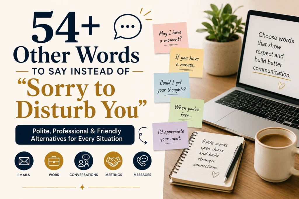 other words to say instead of sorry to disturb you