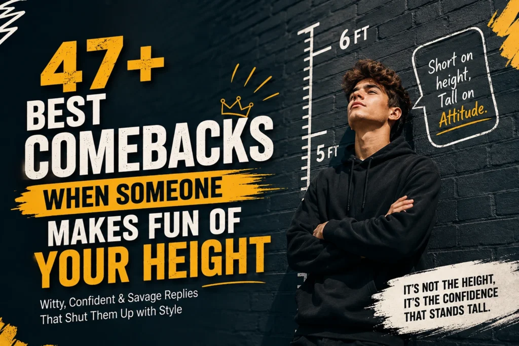 best comebacks when someone makes fun of your height