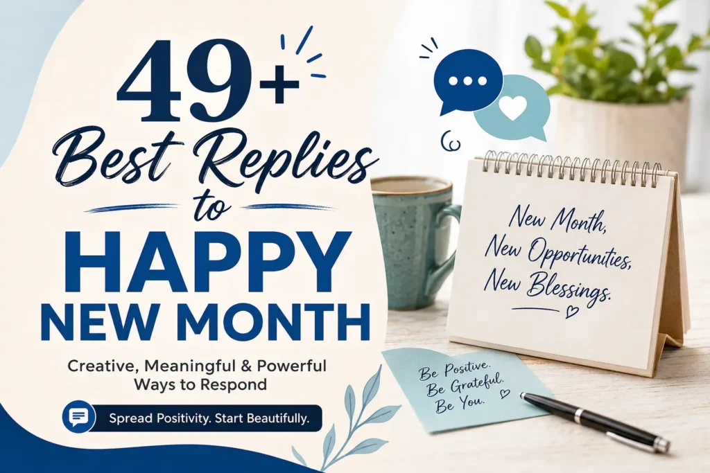best replies to happy new month
