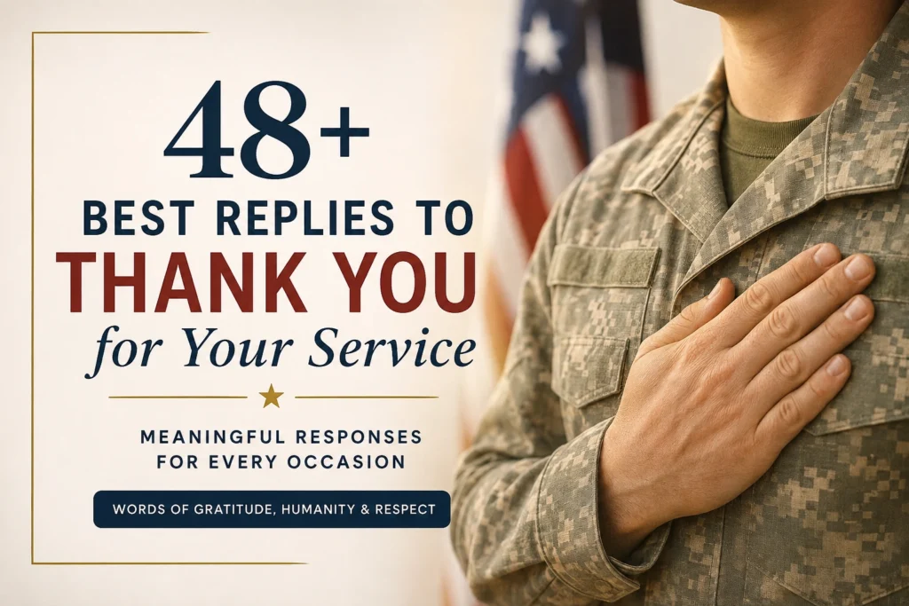 best replies to thank you for your service