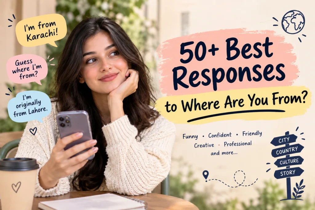best responses to where are you from