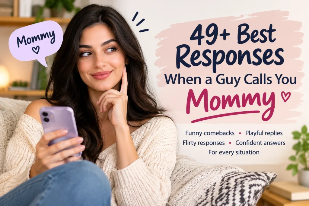 best responses when a guy calls you mommy