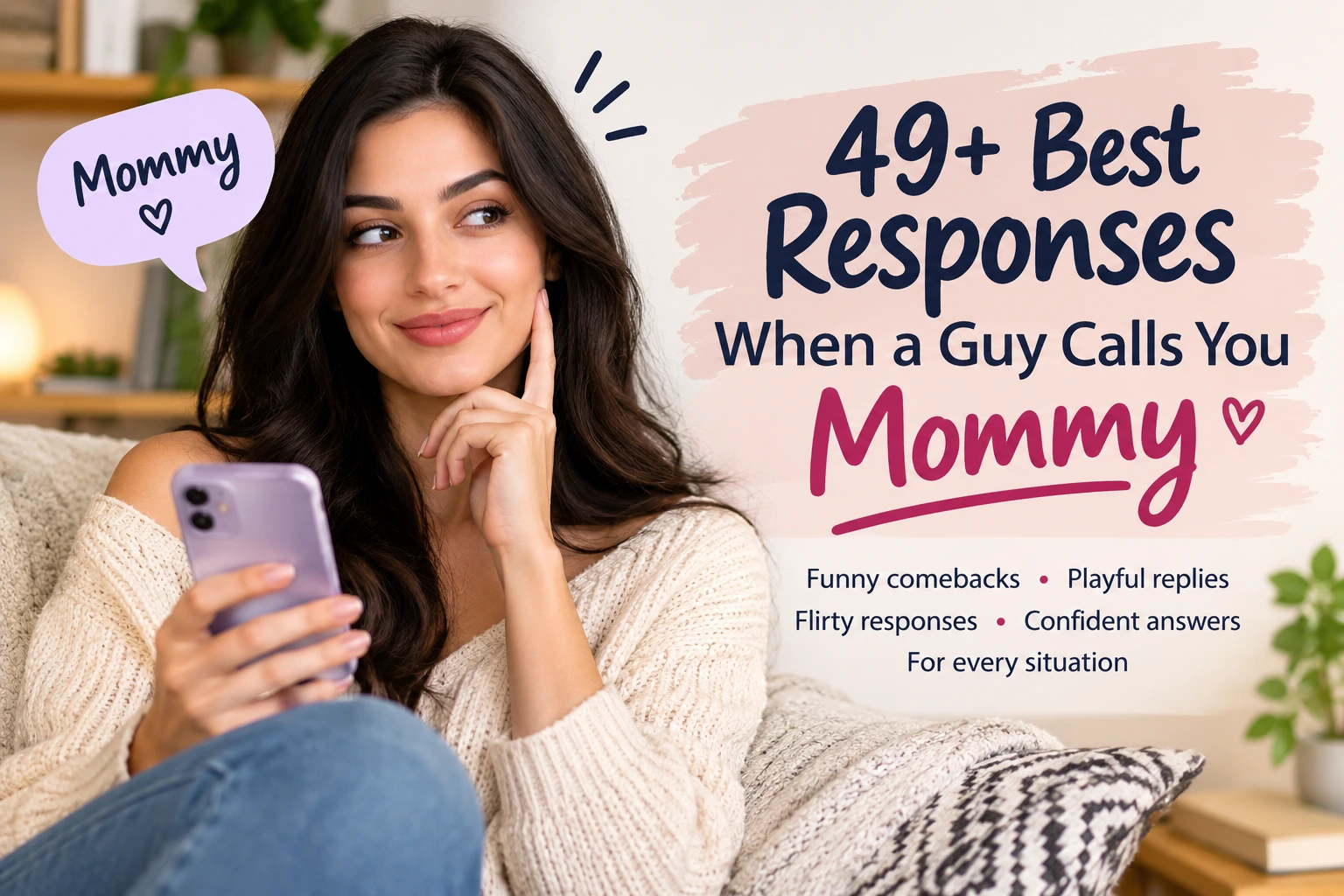 best responses when a guy calls you mommy
