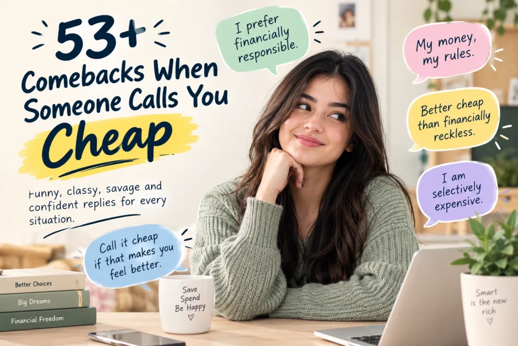 comebacks when someone calls you cheap