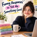 funny responses to tell me something good