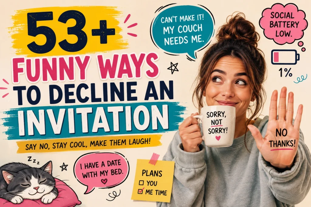 funny ways to decline an invitation
