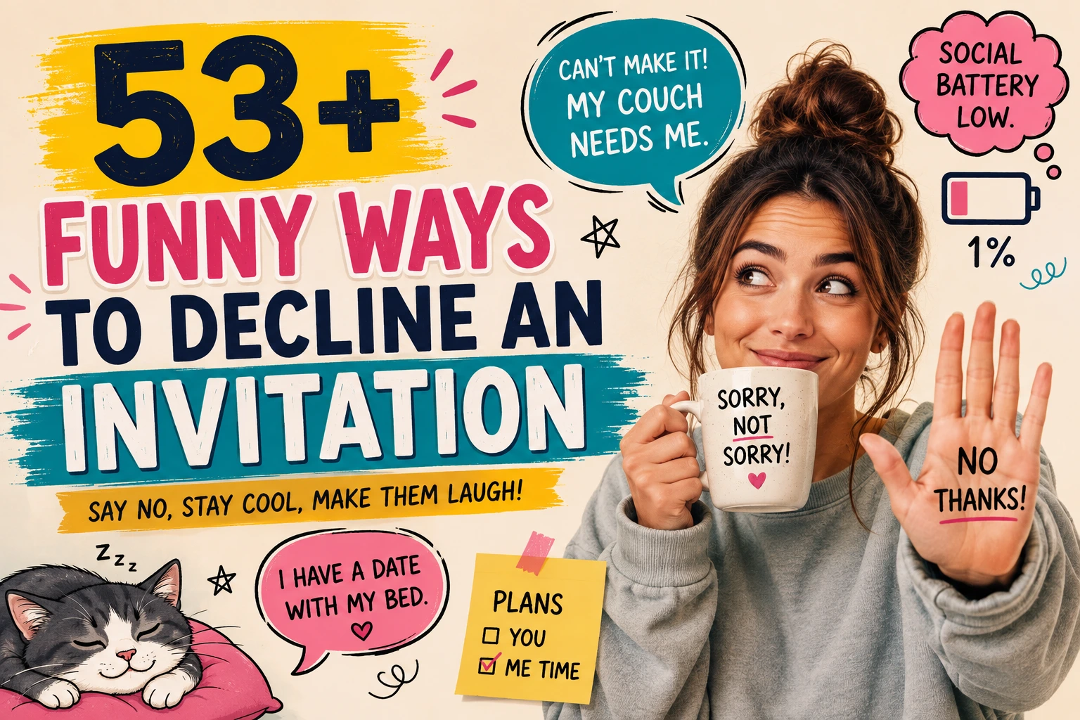 funny ways to decline an invitation