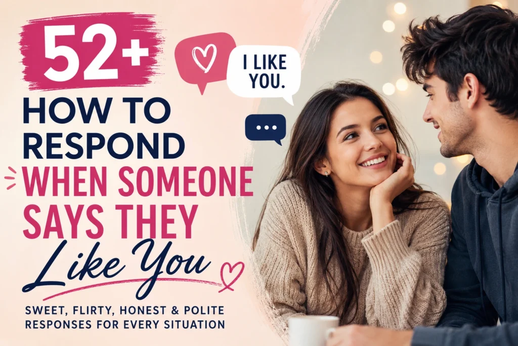 how to respond when someone says they like you