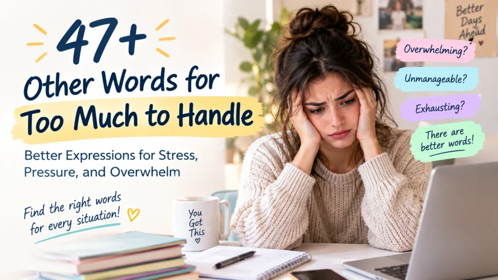 other words for too much to handle