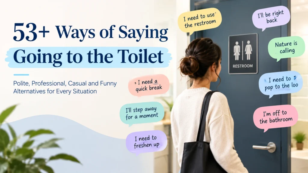 ways of saying going to the toilet