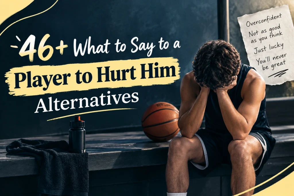 what to say to a player to hurt him